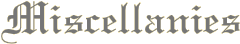 Miscellanies